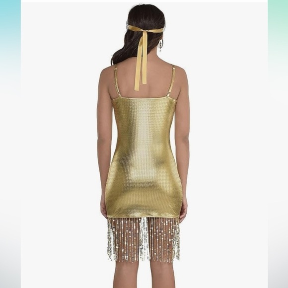 *New*  adult Feisty Flapper Costume size 10-12  includes dress and headband - Picture 2 of 5